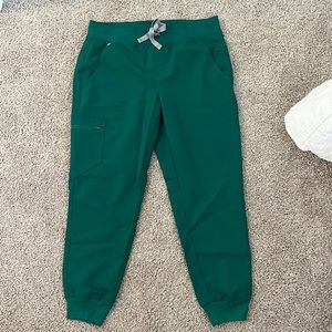 Figs forest green zomara joggers